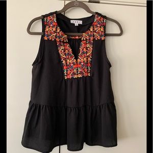 THML Embroidered Floral Top size S